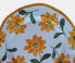 Les-Ottomans Hand painted ceramic plate, orange multicolor OTTO23HAN309MUL