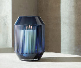 LSA International 'Rotunda' lantern and vase, sapphire BLUE LSAI21ROT907BLU