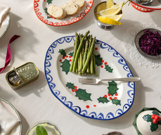 &amp;k Amsterdam 'Holly' oval platter, large, blue multicolor MULTICOLOUR AMST26PLA792MUL