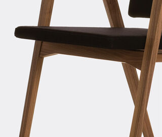 Cassina 'Luisa' small armchair, black, american walnut BROWN CASS21LUI763BLK