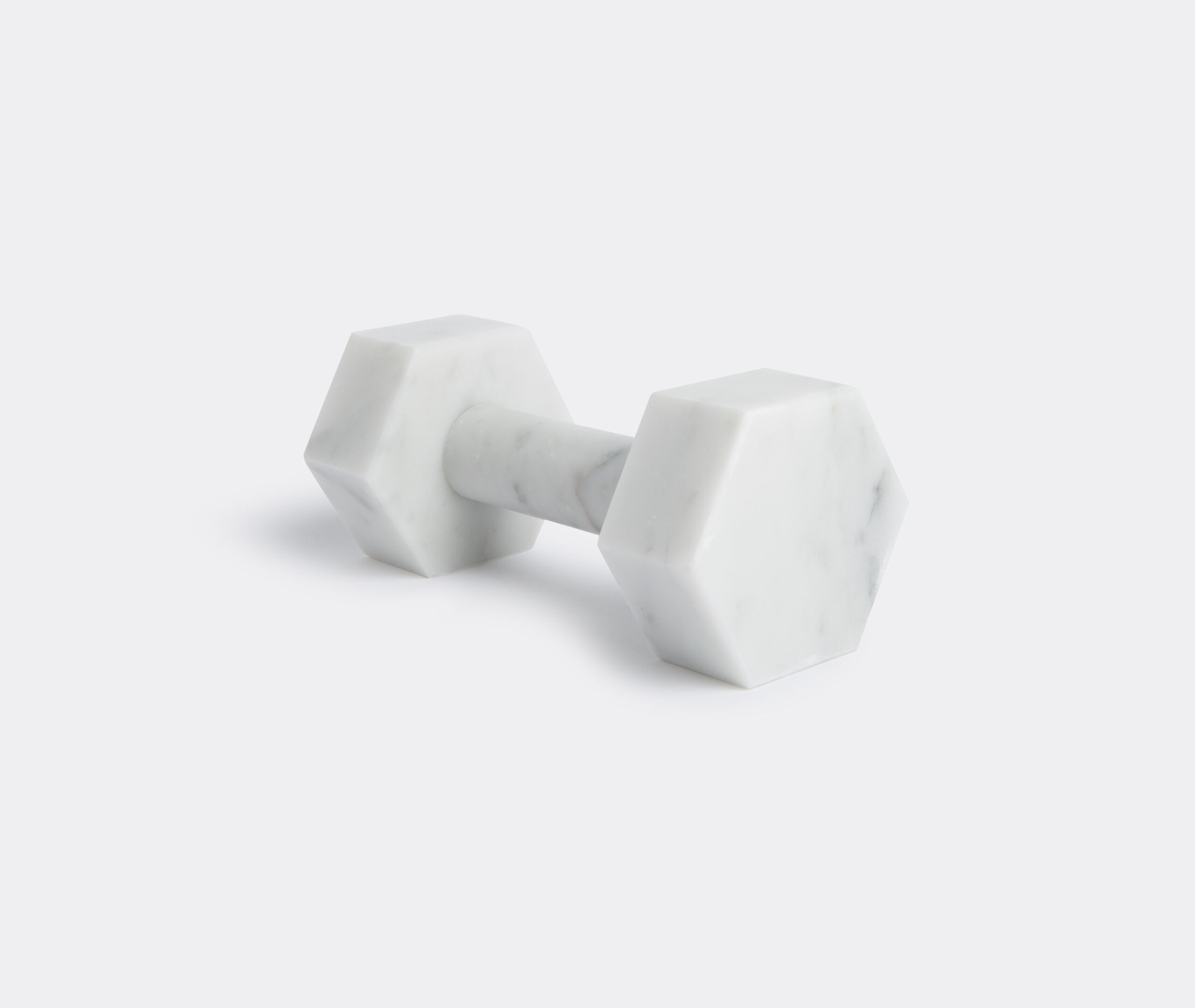Marble dumbbell, carrara by Addition Studio | Decorative Objects