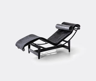 Cassina '4 Chaise longue &agrave; reglage continu', black hairyskin BLACK CASS21CHA565BLK