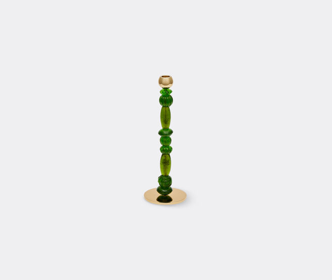 POLSPOTTEN 'Beads' candle holder, small, dark green GREEN POLS25CAN515GRN