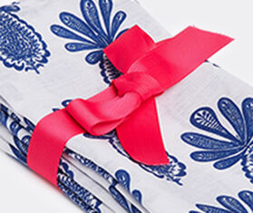 La DoubleJ 'Pineapple Blu' large napkins, set of six BLUE LADJ20LAR325BLU