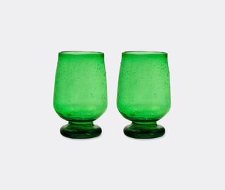 Bitossi Home 'Imperfetto' glass, set of two, green GREEN BIHO26IMP755GRN