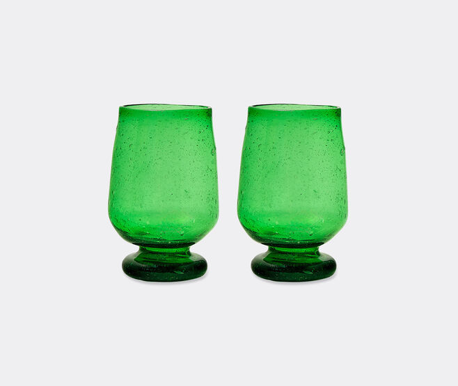 Bitossi Home 'Imperfetto' glass, set of two, green GREEN BIHO26IMP755GRN