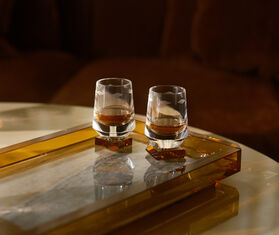 Reflections Copenhagen &#39;Savor&#39; glass, set of two, amber and clear MULTICOLOUR REFL25SAV237MUL