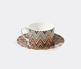 Missoni 'Zig Zag Jarris' teacup and saucer, set of two, beige MULTICOLOUR MIHO22ZIG422MUL