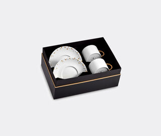 L'Objet 'Mojave' tea cup &amp; saucer, set of two MULTICOLOUR LOBJ21TEA288WHI