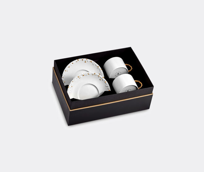 L'Objet 'Mojave' tea cup & saucer, set of two MULTICOLOUR LOBJ21TEA288WHI