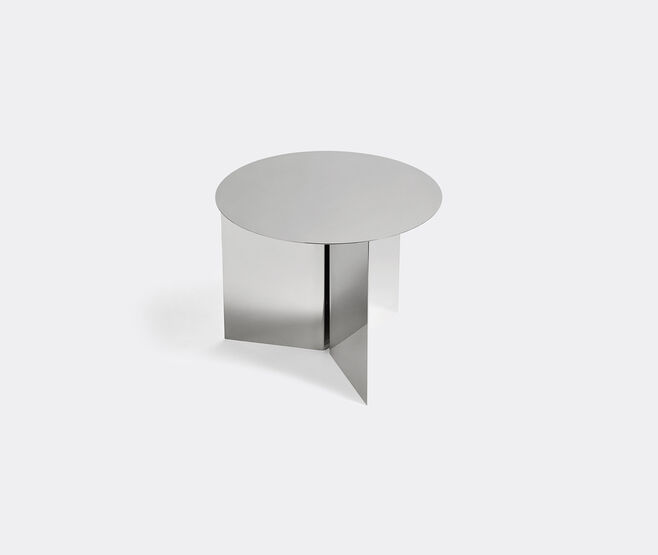 Hay 'Slit' round table, small, mirror silver MULTICOLOUR HAY122SLI263SIL