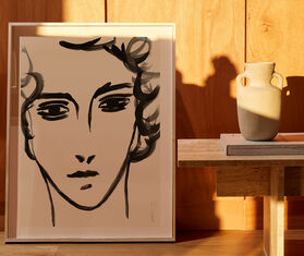 Lemon &#39;Poking 325&#39; art print LIGHT BROWN LEMN21POK365MUL