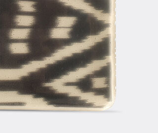 Les-Ottomans 'Ikat' glass tray, black MULTICOLOUR OTTO21MUR894MUL