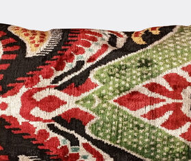 Les-Ottomans Silk velvet cushion, pink, purple and green MULTICOLOUR OTTO25SIL220MUL