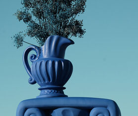 Seletti &#39;Magna Graecia, Caraffa&#39; terracotta vase, cobalt blue BLUE SELE25TER027BLU