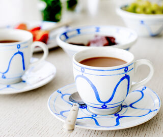 THEMIS Z 'Serenity' tea cup and saucer, blue BLUE THEM24SER078BLU