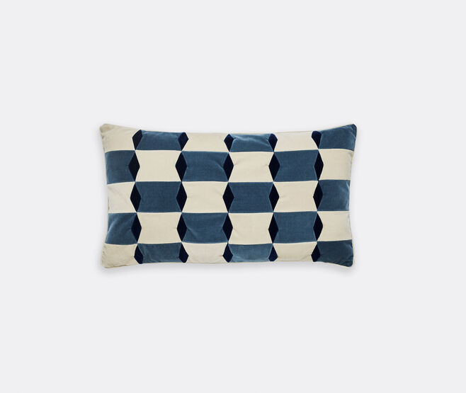 Christina Lundsteen 'Florence' cushion, dusty white, sliver and dark blue MULTICOLOUR CHLU26FLO551MUL