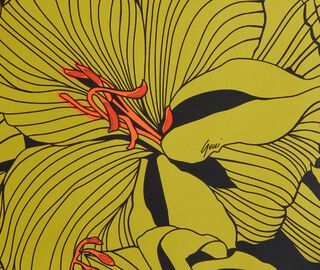 Gucci 'Lilies' wallpaper, yellow BLACK GUCC20LIL870YEL