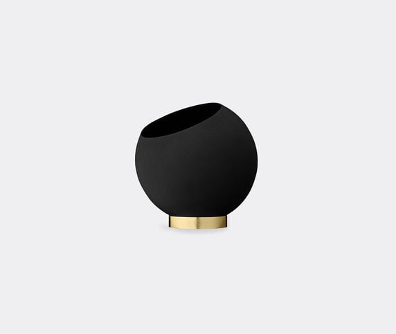 AYTM 'Globe' flowerpot, small, black and gold BLACK AYTM26GLO105BLK