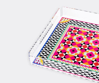 VESTA 'Decor' tray, ethnic multicolor MULTICOLOUR VEST25DEC980MUL