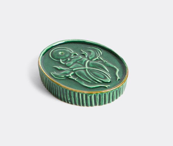La DoubleJ 'Scarab' incense holder, forest green MULTICOLOR LADJ26OVA582MUL