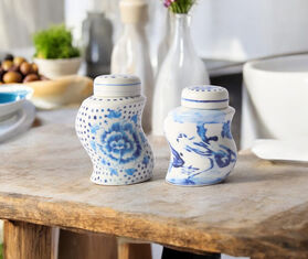 Seletti 'Classics on Acid, Dots &amp; Ginger' spice shaker set, white and blue MULTICOLOUR SELE25POR097MUL