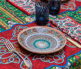 Cabana &#39;Horezu&#39; plate, green MULTICOLOUR CABA23HOR392MUL