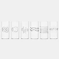 Deco' Set 6 Pcs Longdrink Assorted