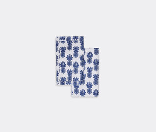 La DoubleJ 'Pineapple Blu' tablemat, set of two BLUE LADJ20TAB417BLU