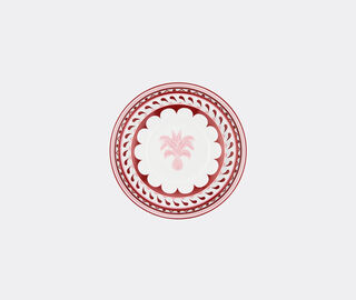 Aquazzura Casa 'Jaipur' charger plate, bordeaux and pink MULTICOLOUR AQUA23JAI423MUL