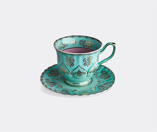 POLSPOTTEN 'Grandpa' tea cup and saucer, set of four MULTICOLOUR POLS22TEA604MUL