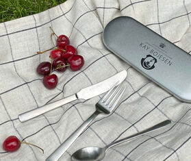 Kay Bojesen 'Grand Prix' cutlery travel set, matte steel SILVER KABO22GRA122SIL