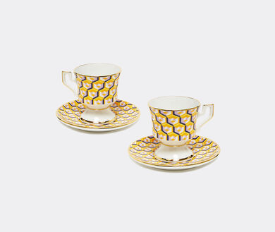 Cubi Giallo' espresso cup and saucer, set of two by La DoubleJ, Tea And  Coffee