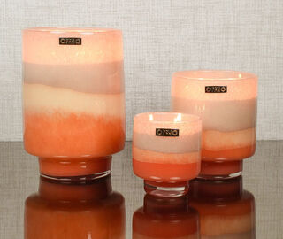 ONNO Collection 'Gigi' candle Escape scent, small, orange multicolor ORANGE ONNO25GIG697ORA