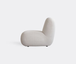101 Copenhagen 'Toe' lounge chair, flat, boucl&egrave; WHITE COPH24TOE724WHI