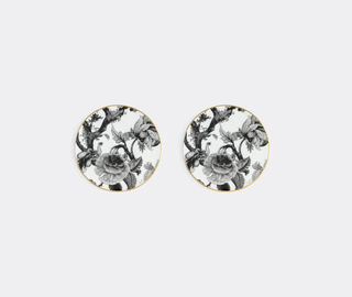 Simone Guidarelli Home 'Secret Garden' coaster, set of two, black and white MULTICOLOUR SIMO26SOU853MUL