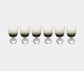 Serax 'Eternal Snow' stemmed glass, set of six, small, grey GREY SERA24SET761GRY