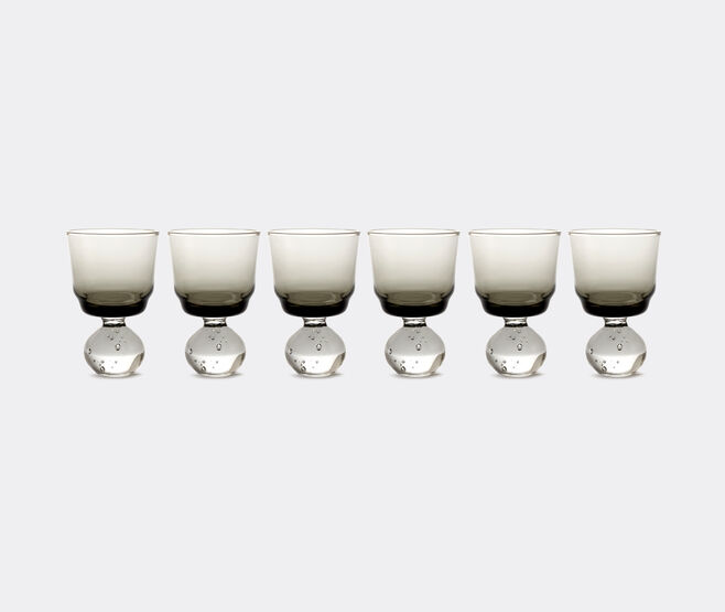 Serax 'Eternal Snow' stemmed glass, set of six, small, grey GREY SERA24SET761GRY