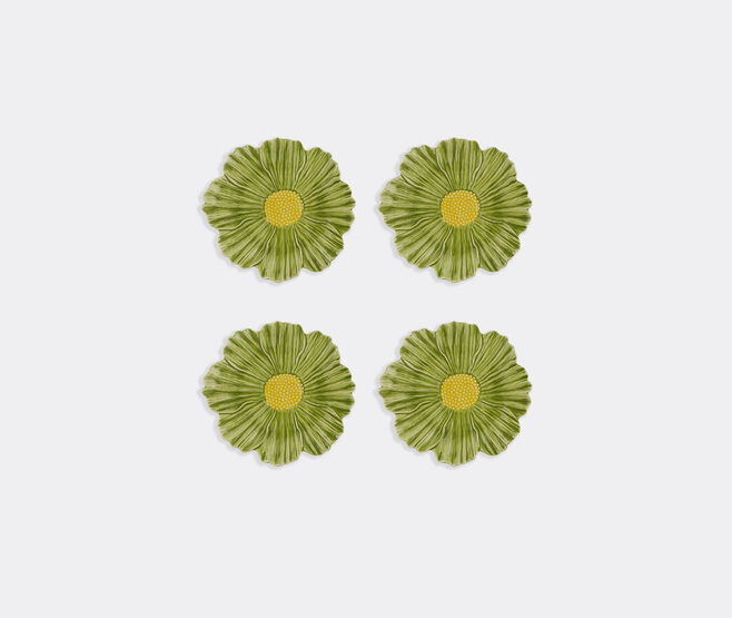 Bordallo Pinheiro 'Maria Flor' dessert plate, set of four, green MULTICOLOR BOPI26MAR958MUL