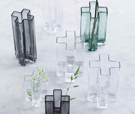 Holmegaard 'Crosses' vase clear, small TRANSPARENT HOLM19CRO510TRA