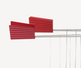 Alessi 'Pliss&eacute;' toaster racks, red RED ALES21PLI704RED