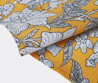 La DoubleJ 'Lilium Zafferano' large napkin, set of two YELLOW LADJ22LAR386MUL