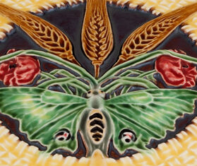 Bordallo Pinheiro 'Azulejo Box' butterflies MULTICOLOUR BOPI22AZU885MUL