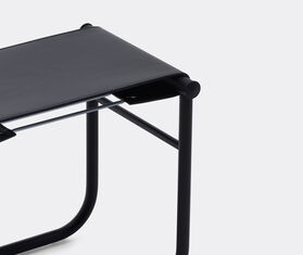 Cassina '9 Tabouret', stool with leather seat BLACK CASS21STO220BLK