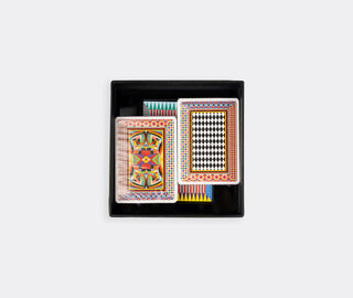 VESTA Playing card set with notebook and pencil, multicolor MULTICOLOUR VEST25PLA636MUL