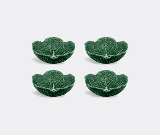 Bordallo Pinheiro 'Couve' bowl, set of four GREEN BOPI23COU581GRN