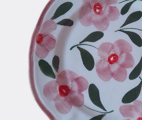 Les-Ottomans Hand painted ceramic plate, pink MULTICOLOUR OTTO23HAN293MUL