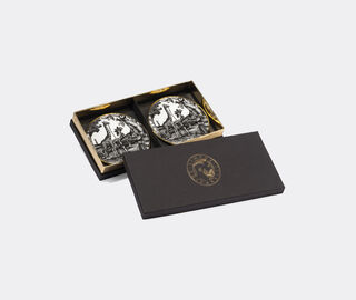 Simone Guidarelli Home 'Sunset Safari' coaster, set of two, black and white MULTICOLOUR SIMO26SOU860MUL