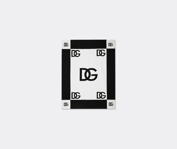 Dolce&Gabbana Casa Blanket with D&G logo, black and white undefined ${masterID}