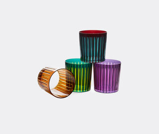 L'Objet 'Prism' cocktail glass, set of four, multicolor MULTICOLOUR LOBJ24PRI020MUL